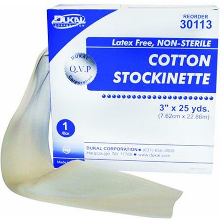 DUKAL DDI 1303730 Dukal Cotton Non-Sterile Stockinette - 2-inch x 25 yds, 6PK 30112